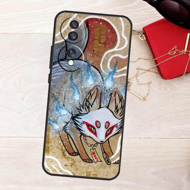 Japanese Style Fox Case For Honor Magic 8 7 5 6 Pro X9a X9b X9c X9d X8c X8b Win RT 50 70 90 200 400 Lite Cover