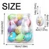 12Pcs/Set DIY Craft Easter Simulation Egg Cartoon Artificial Egg Pendant  Hanging Ornament