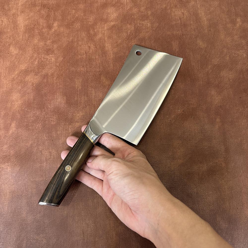 Powder Alloy Steel Blade Kitchen Knife Wood Handle Chef Slicing Vegetables Cleaver Meat Butcher Chopper Poultry Knife Messer