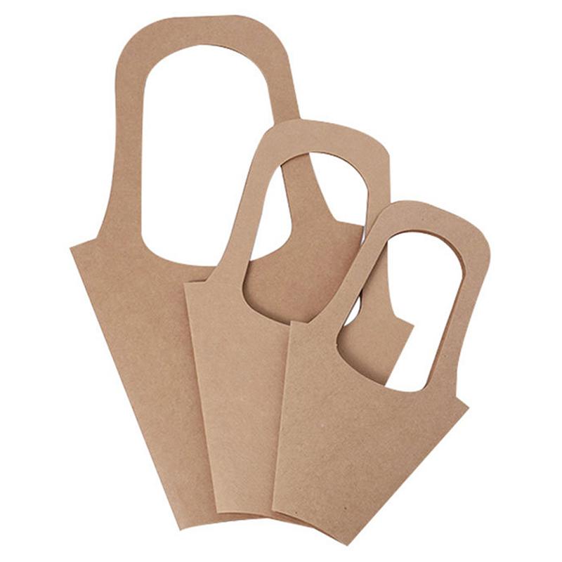 2pcs Handle Kraft Paper Flower Bags Flowers Wrapping Gift Flower Packaging Boxes for Home Wedding Party Decoration
