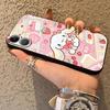 Sanrio Клубничный Чехол для iPhone 15 16 14 Plus 13 12 11 17 Pro Max XR 7 8 17Air XS Черный Мягкий Чехол для Телефона