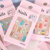 Snowflake Snowman Children Christmas False Nails Bunny Flower Kids Fake Nail Extension  Girls Gift