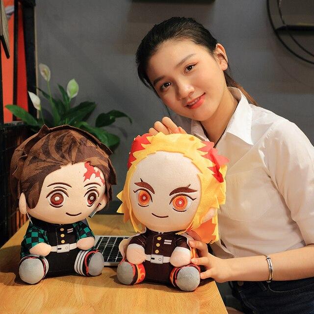 Мультяшные убийцы демонов, плюшевые игрушки Kawaii Kamado Tanjirou Agatsuma Zenitsu Kamado Nezuko, мягкая милая подушка