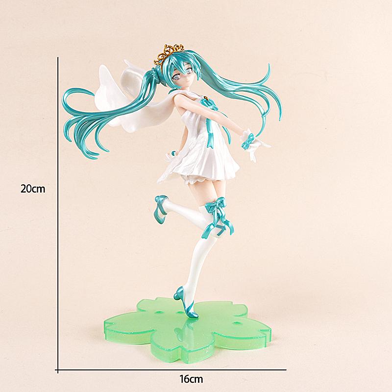 Non-Toxic Hatsune Miku Figures Anime Peripheral Two-Dimensional Beautiful Children Model Case Ornaments Children Gifts Home Decorations
