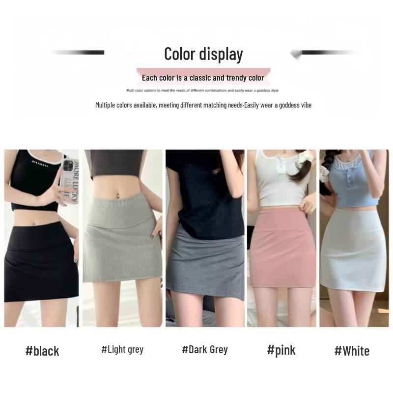 2024 Douyin High Waist Slimming A-line Bodycon Midi Skirt for Women