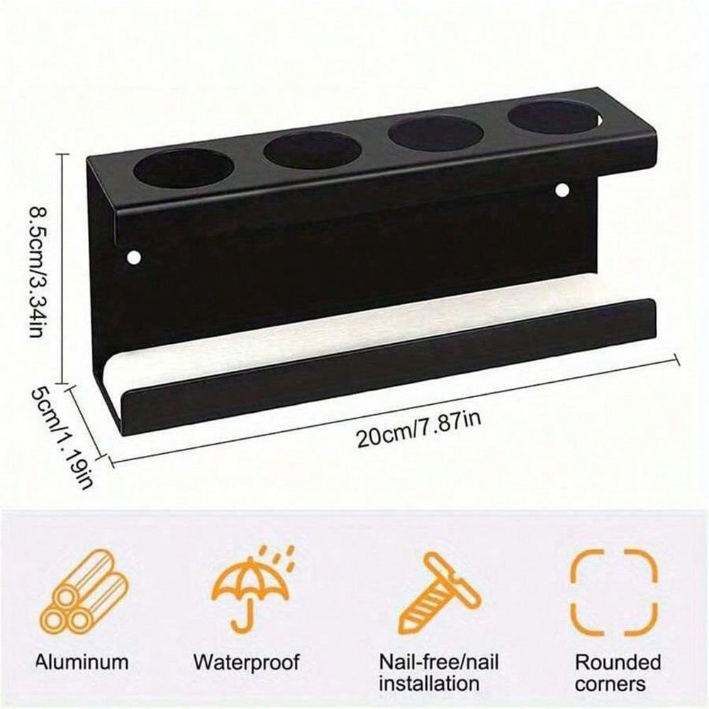Toothbrush Holders 4-Slot No Drilling Stand With Diatomite Base Bathroom Toothbrush Holder Storage Rack For Toothpaste Kitchen