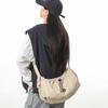 Large Capacity Canvas Shoulder Bag Women's 2025 New Light Casual Messenger Bag Autumn Commuter Simple Dumpling Bag