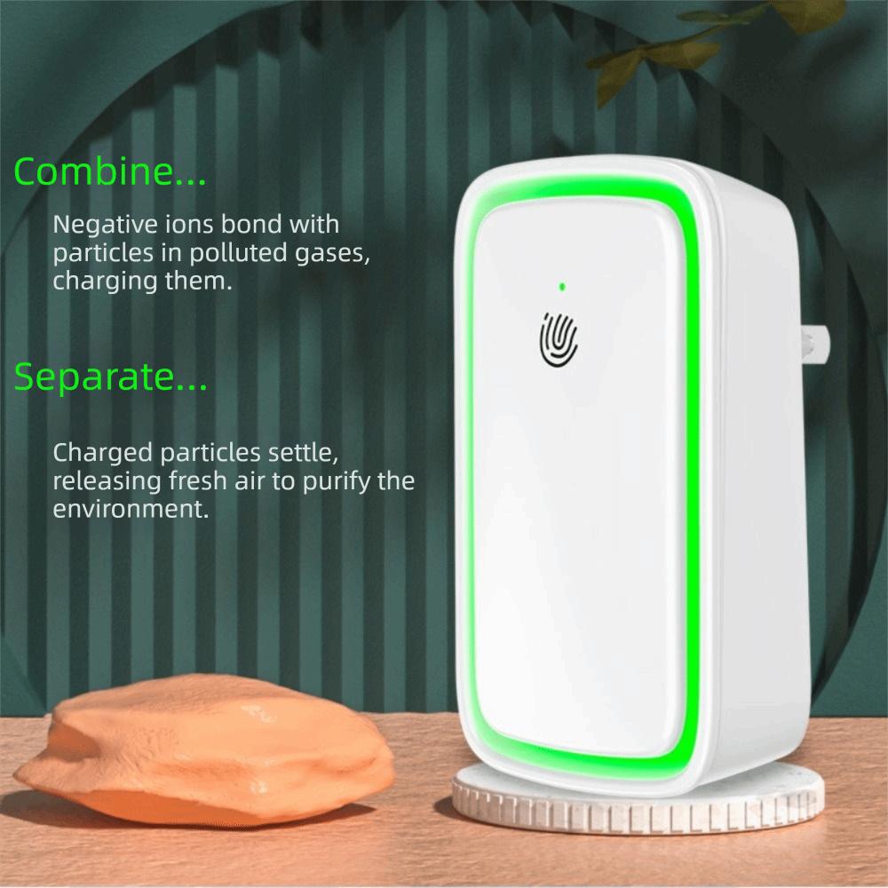 US UK EU Plug Air Cleaner Small Negative Ion Generator Odor Removal Air Ionizer  Basement
