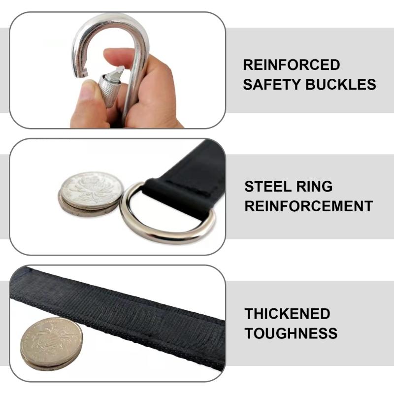 Ремень для качелей с карабинами с предохранительной защелкой для качелей, простая установка