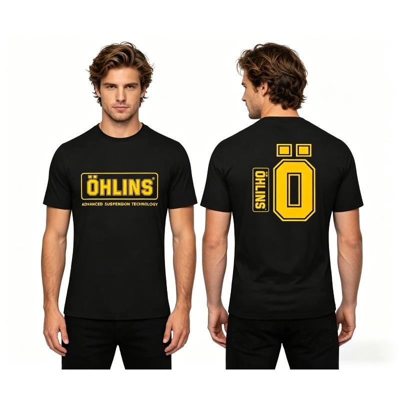 Amazing Men's T-shirt Ohlins Shock Suspension Car Motorcycle Sport Racing T Shirt Summer Casual Men women Short sleeve Tees