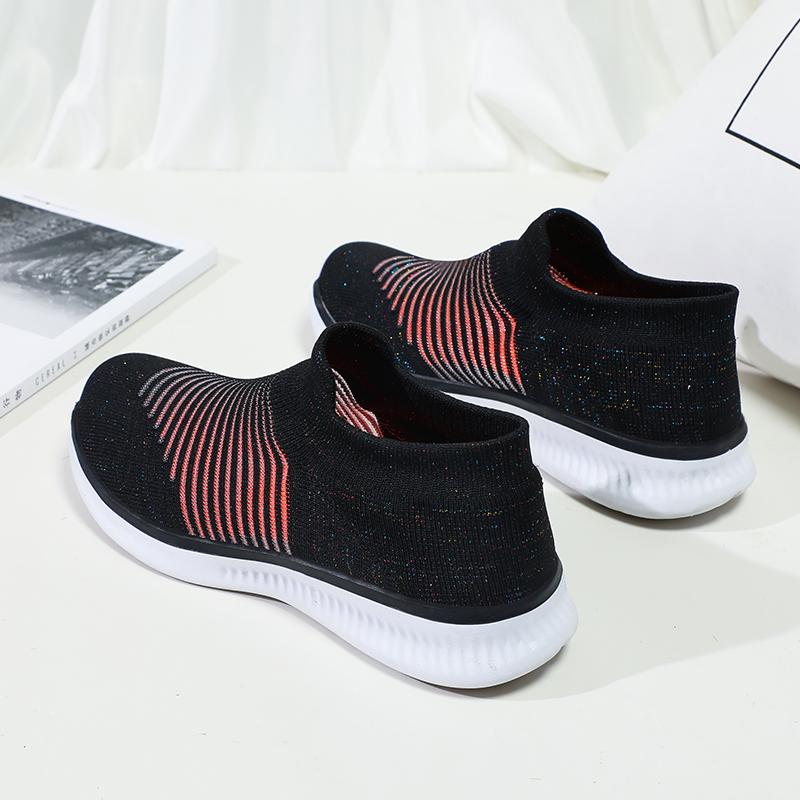 Женские легкие прогулочные повседневные туфли-носки, дышащая летняя весенняя обувь без шнуровки для девочек и студентов, обувь для отдыха