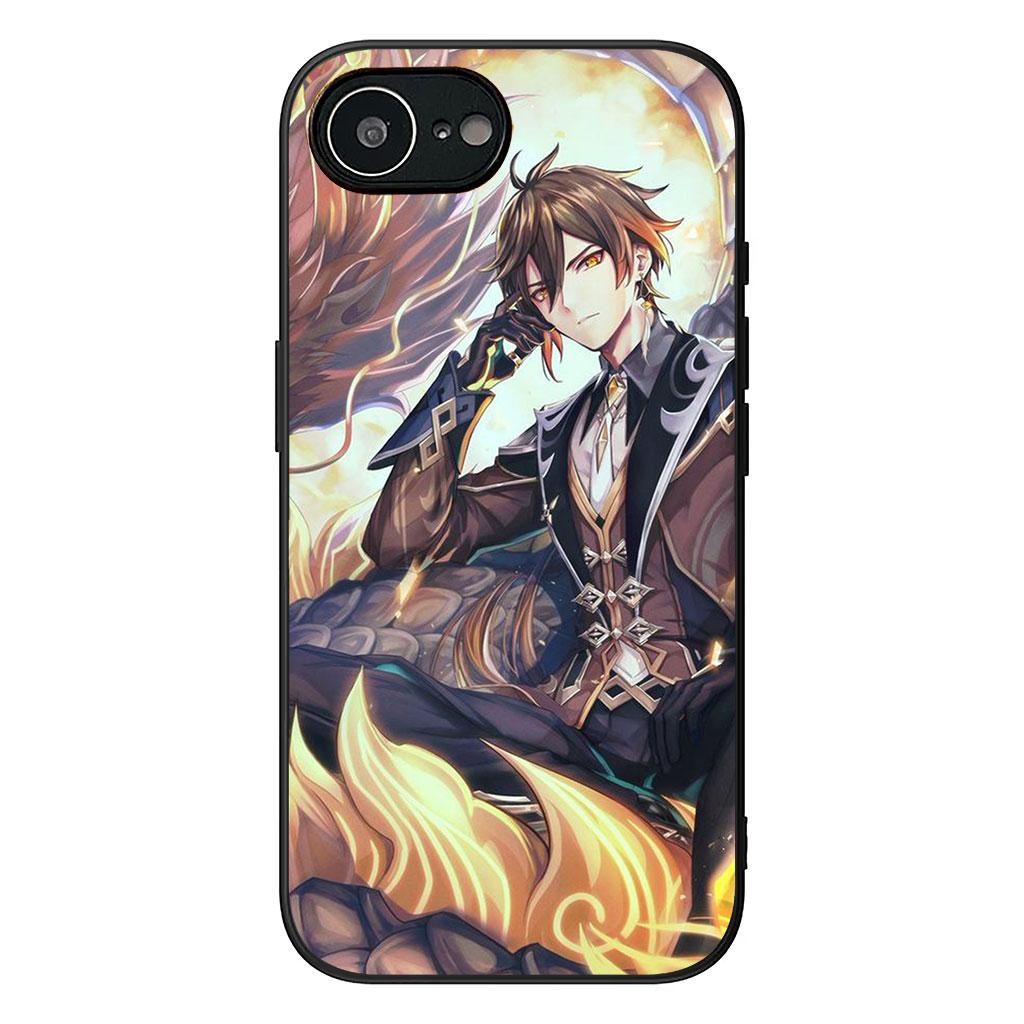Genshin Impact ZhongLi Zhong Li Phone Cover Case for OPPO A54 A40 A60 A80 A18 A16 A17 A38 A78 A79 A57 A55 A96 A15 A12 Casing