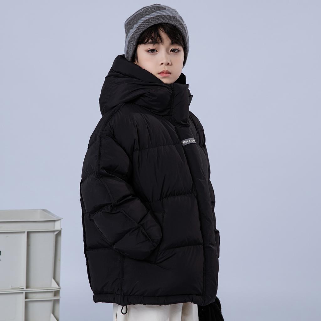 Зимняя детская куртка на утином пуху с капюшоном, пальто для девочек, водонепроницаемая теплая стеганая одежда, верхняя одежда для мальчиков