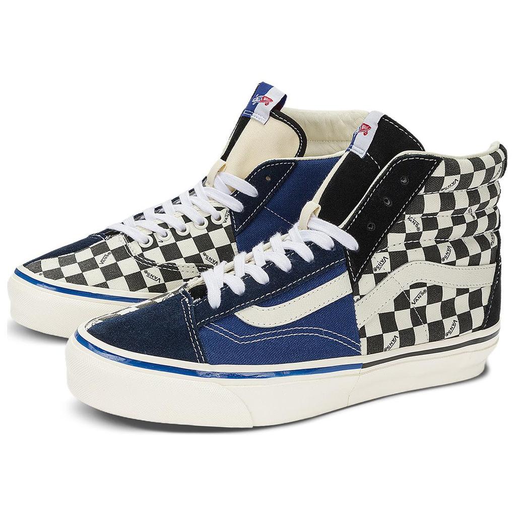 Vans Шахматная доска Premium Clash the Wall — черные, синие кроссовки унисекс, белые VN000CNKBKC