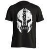Потертая футболка со шлемом спартанского воина Molon Labe