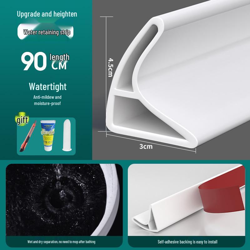 Silicone Self-Adhesive Waterproof Barrier Strip for Bathroom & Shower Floors