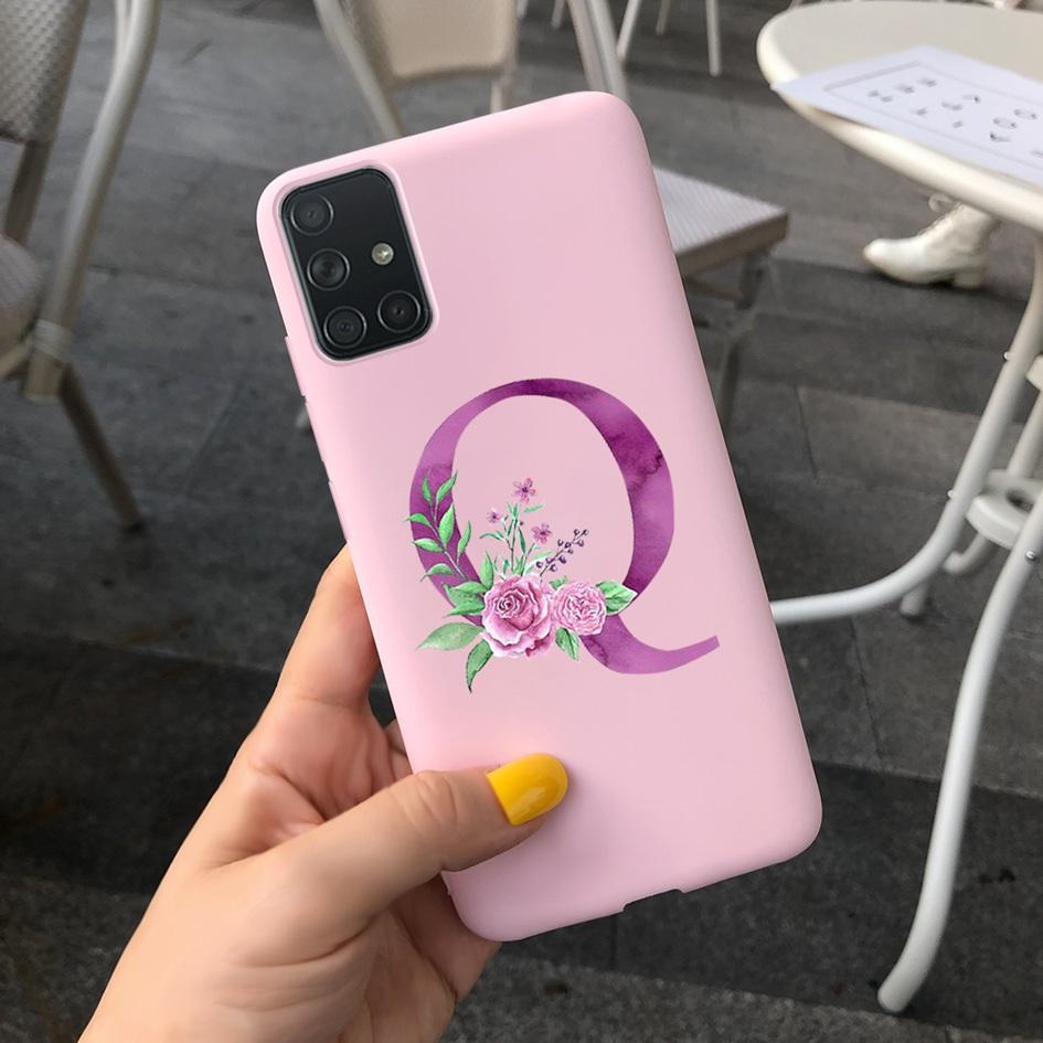 A51 Милый чехол с буквами для Samsung Galaxy A51 Чехол SM-A515F Тонкий Матовый Щит Матовый Fundas Для Samsung A51 A 51 5G Чехлы