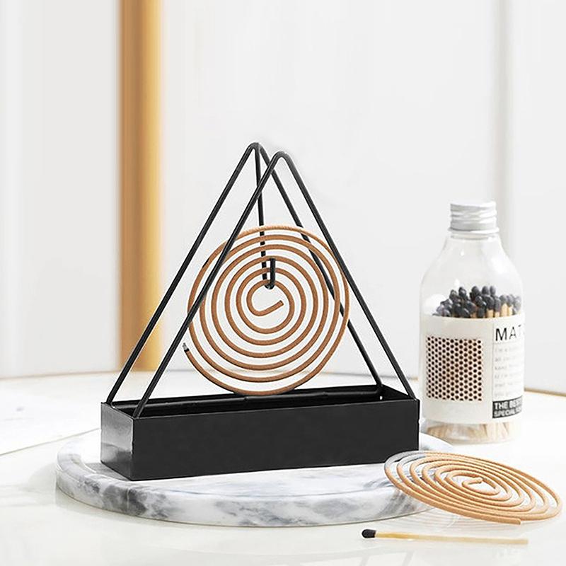 Iron Mosquito Coil Holder Incense Holders Coil Incense Burner Frame Modern Repellent Incense Rack For Household Bedroom Patio