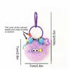 1pc Keyring Cartoon Toy Pendant Gifts Accessories Plush Doll Adorable Small Coal Balls Keychain Bag Ornament