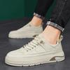 Мужская обувь 2024 новая осенняя низкая обувь для скейтборда мужская повседневная из микрофибры модная обувь студенты белая обувь подростки