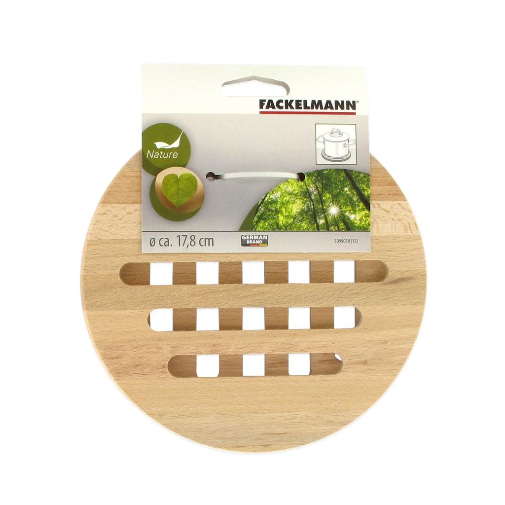 Round Wooden Trivet 18 Cm Fackelmann Wood Edition Ref. 3099050