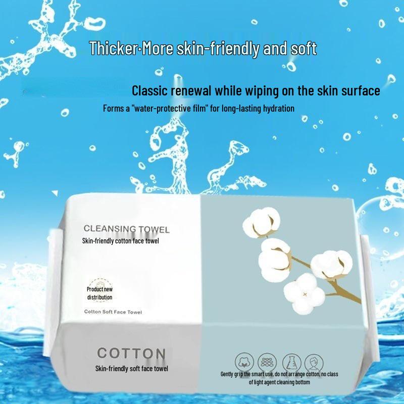Утолщенные одноразовые полотенца двойного назначения для умывания лица, рук – Мягкие, Увеличенные, Чисто-белые, Сухие и Влажные
