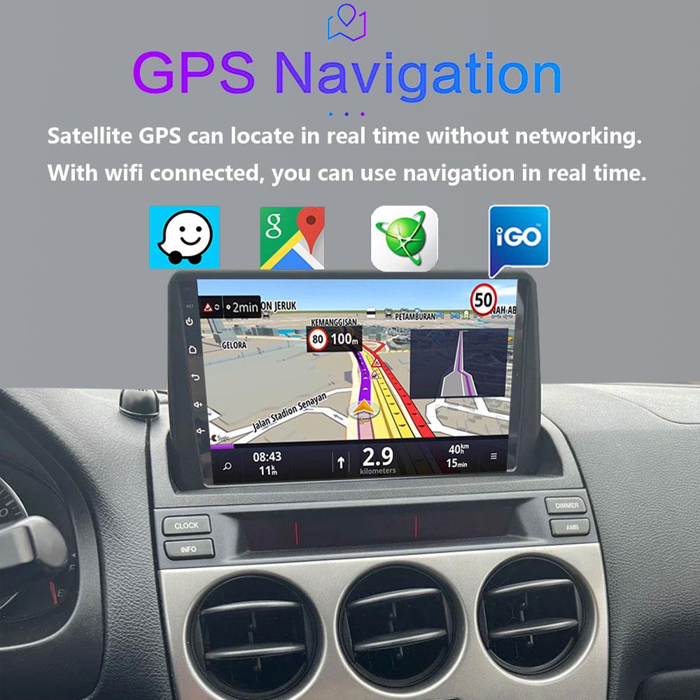 Ndroid 13 для Mazda 6 2002 - 2008 Мультимедиа Навигация GPS Видео Автомагнитола Плеер Стерео Carplay Монитор Радио Экран ТВ