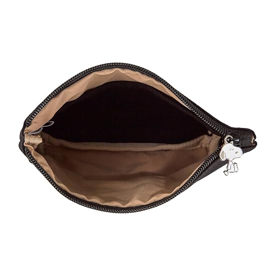 [Siffler] Snoopy Canvas Multi-Pouch 7100-M PN154. Black Snoopy & Wood