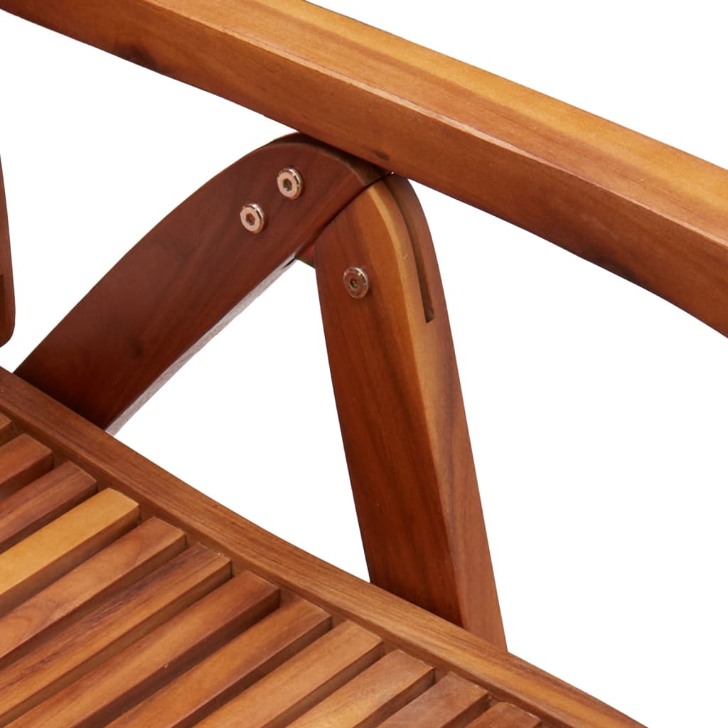 Garden Chairs 8 pcs Adjustable 56x72x107 cm Solid Acacia Wood