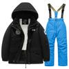 Children's Fashion Skiwear Set Boys' And Girls' Thickened Waterproof Warm Ski Suit Jacket And Trousers Outfit Set