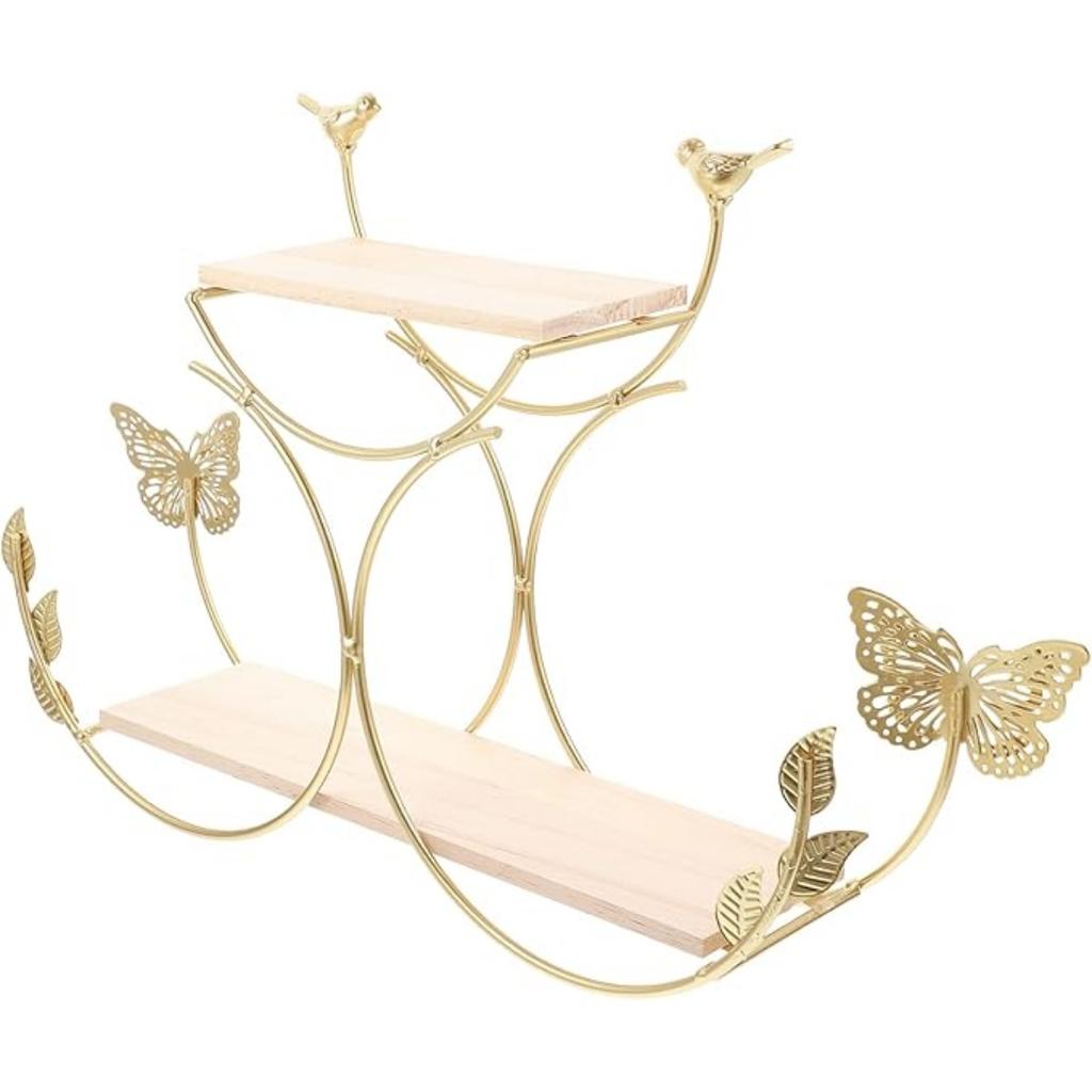 1 комплект настенных полок, винтажная плавающая полка с бабочками, декоративная геометрическая подвесная полка для специй для спальни, кухни, ванной комнаты, дивана, фонового настенного декора