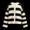 Women's Korean Style Loose Striped Long Sleeve Knit Cardigan