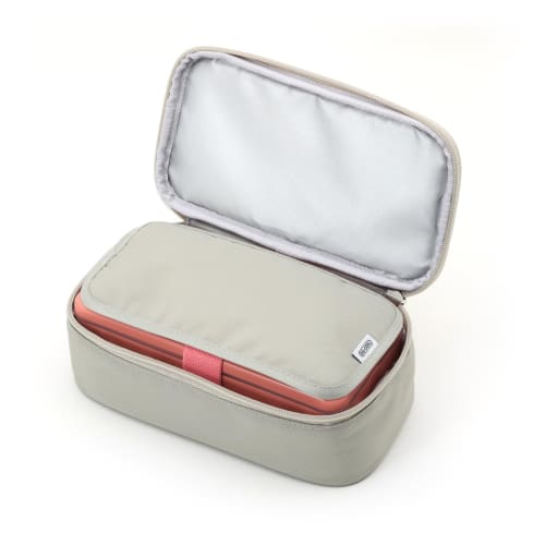 Miyoshi Seisakujyo GEL-COOL Compatible Insulated Single-Tier Lunch Box Case, Gray, W20.5 x D11.5 x H6.5cm (Compatible with Dome M, Square L, and Trian