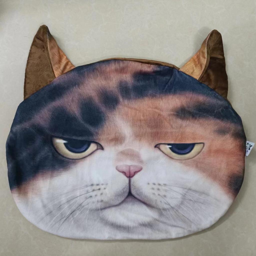 35x36 см 3D Милая подушка для сна в виде кошки, собаки, офиса, чехол для подушки, мультяшная плюшевая мягкая игрушка, детская кукла, моющаяся, для дома, дивана, автомобиля, чехол для подушки