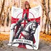 Cross Templars Knight Flannel Blanket Soft All-Season Throw, Design for Camping, Car Travel, Hiking Sofa, Bed, Office Perfect Gift for Parties