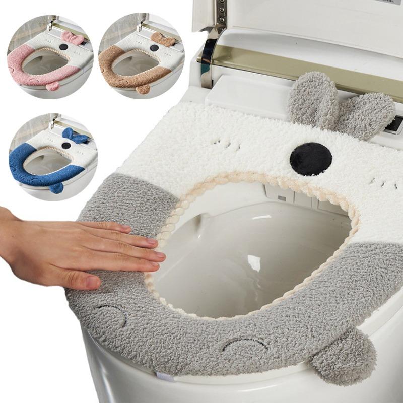 Чехол на сиденье унитаза, мягкий теплый моющийся коврик для подушки, многоразовые зимние подушечки для унитаза