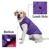 Solid Pet Jacket Reversible Windproof Dog Coat Vest Winter Warm Button Costume For Large Dogs Labrador Golden Retriever Outfits