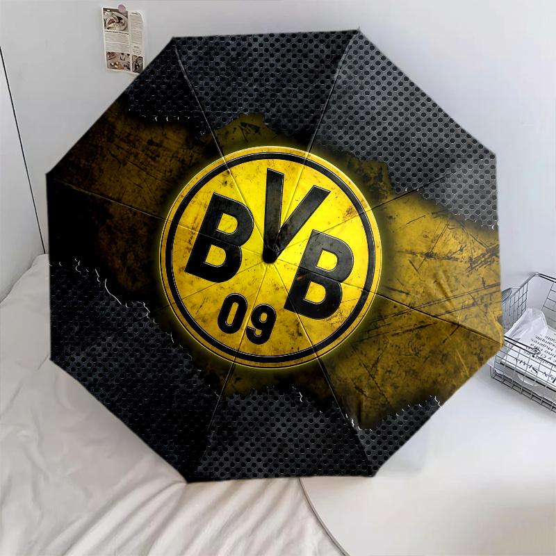 BVB09 pattern, automatic folding umbrella, portable and foldable design, 8 ribs, a Christmas or birthday gift.