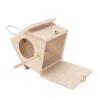 Wooden Bird House with Perch Outside Hanging Natural Wood Bird House for Small Birds