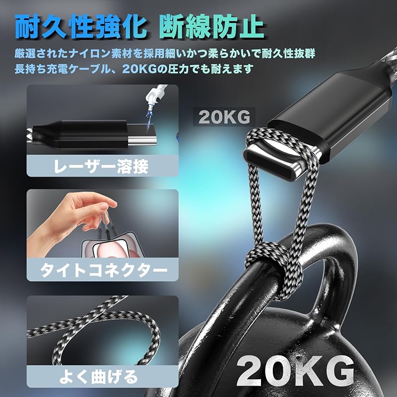 Кабель USB Type C в оплетке, черный, серебристый, 20 см, набор из 3 кабелей Type C, максимальная сила тока 3 А, кабель для быстрой зарядки, высокая прочность, предотвращение отключения данных