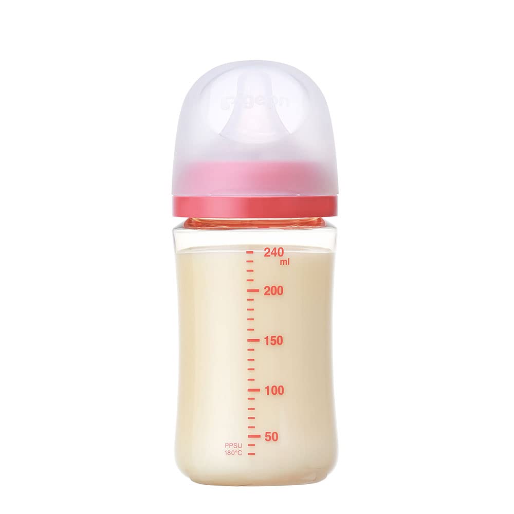 PIGEON Breast Milk Feeling Bottle 240ml 3 months+ High-quality plastic Bear Adopted by medical institutions Lightweight and shatter-resistant