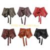 49MD Peplum Waistband Waist Belt Underbust Elegant Chain Trendy Ruffle Belt for Dress