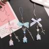 Stylish Butterfly Bag Charm Trendy Bowknot Keychain Phone Charm Keyrings Cool Keychain Acrylic Material for Party Daily