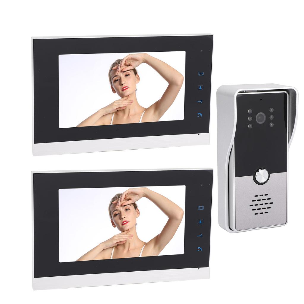 Проводная система видеодомофона для квартиры, 2 блока, 7-дюймовый сенсорный экран, видеодомофон с камерой