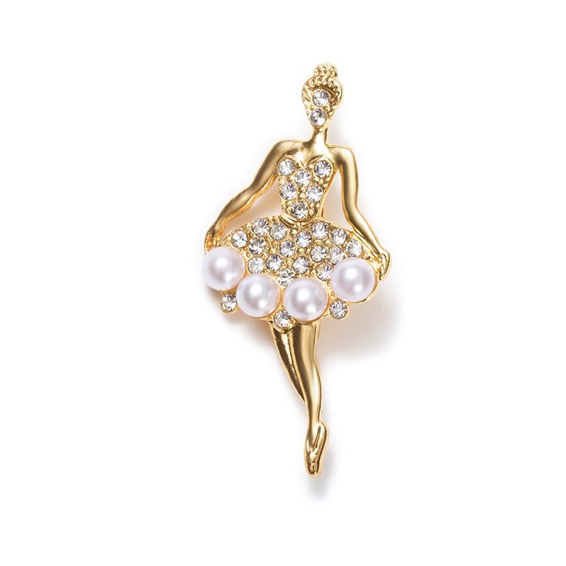 Милые броши в виде танцующих девочек  Броши-булавки в виде балерин AVE