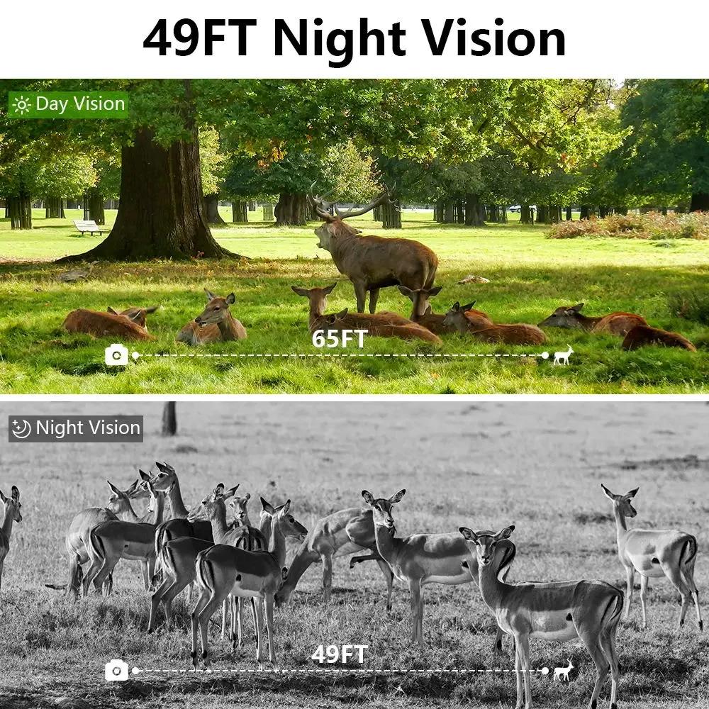 2025 8K WiFi Waterproof Trail Camera PR801W 60MP Supports APP Viewing for Outdoor Animal Hunting Night Vision and Farm Monitoring