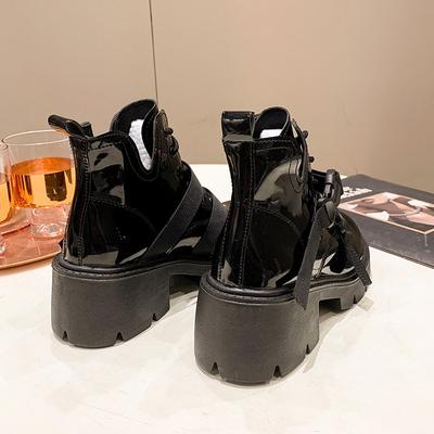 Толстоподошвенные удобные ботинки Мартин для женской осени и зимы, новые короткие ботинки на небольшой платформе, в сладком и крутом стиле, вельветовые, в стиле локомотив