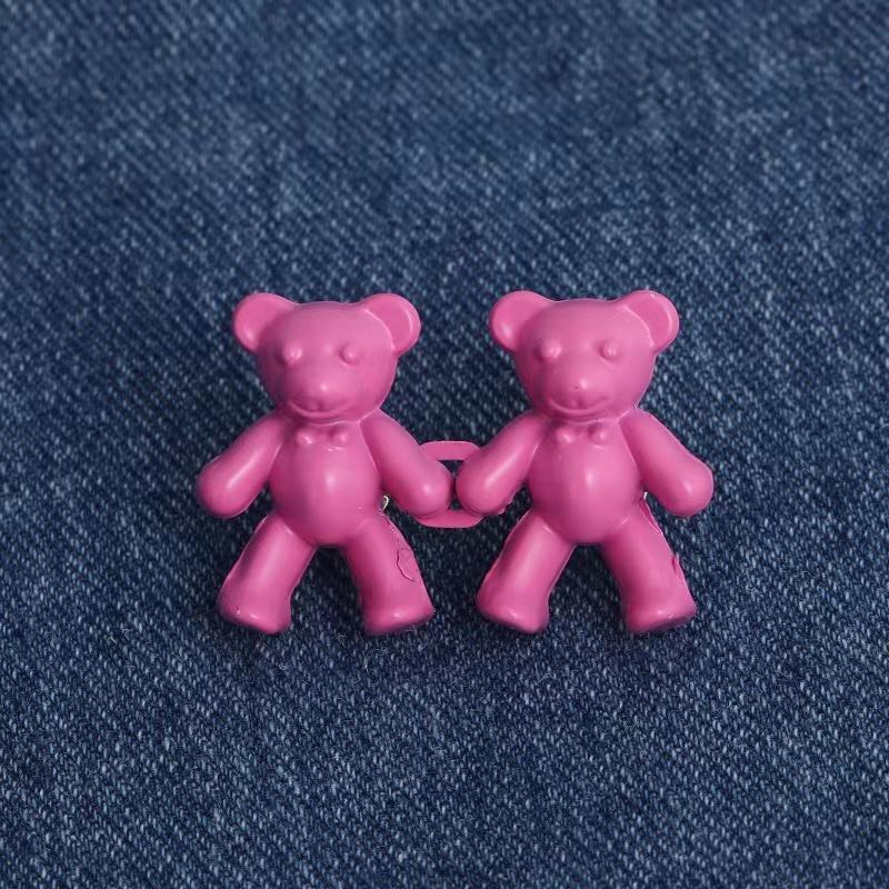 Пряжка Bear Buckle Регулируемая для джинсов, брюк, утягивающая талию, съемная пряжка из сплава, крючок для джинсов, брюк, талии, аксессуаров для одежды