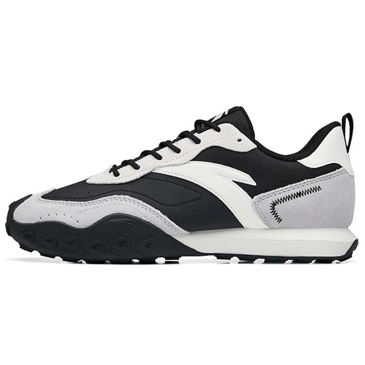 New Anta Cushioned Anti-Slip Wear-Resistant Breathable Lightweight Low-Top Casual Shoes Men's Black Gray White 112238856-6