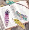 Закладка для книг «Перо ручной работы с алмазной росписью»